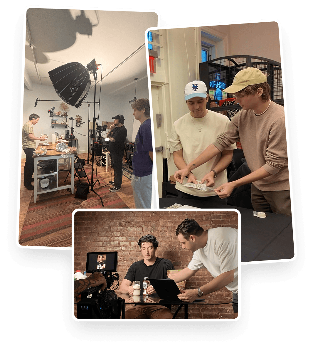 The Social Alchemy team working together in the studio.
